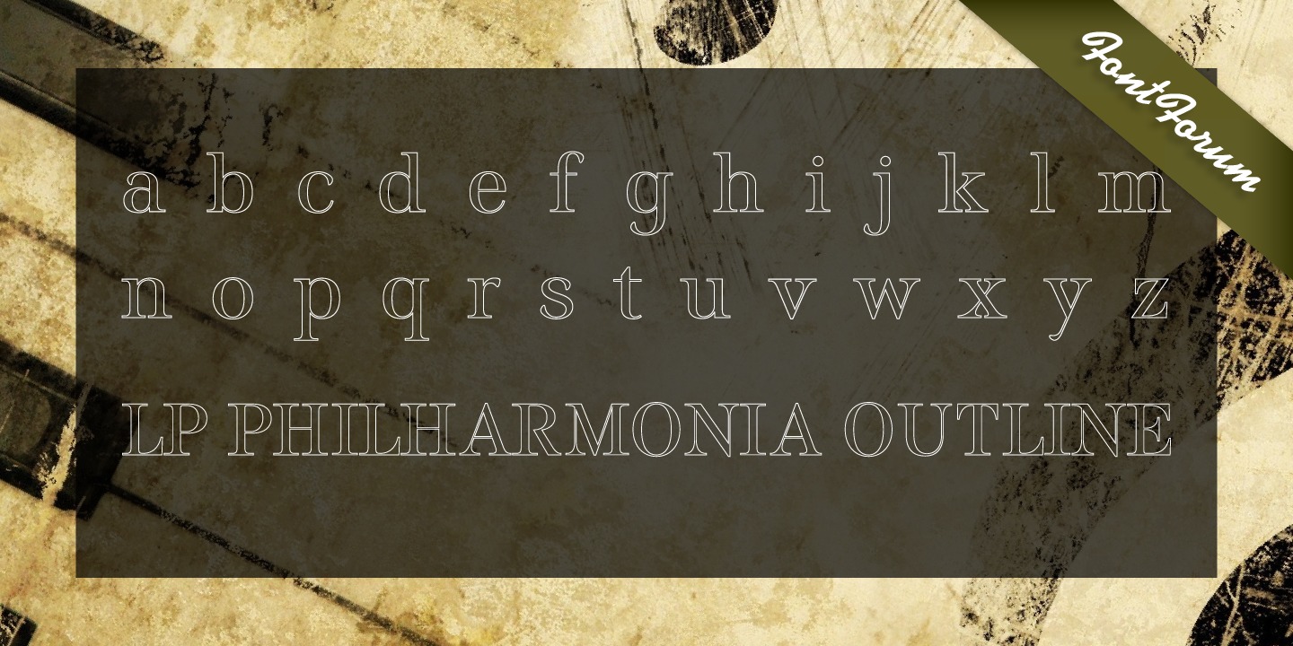 Example font LP Philharmonia #3